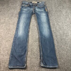 BKE Stella Denim Bootcut Jeans Embroidered Pockets Womens Size 24R